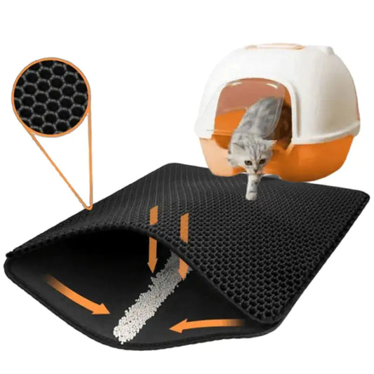 Premium Waterproof Pet Litter Mat β Keep Your Floors Clean & Your Cat Happy! πΎ