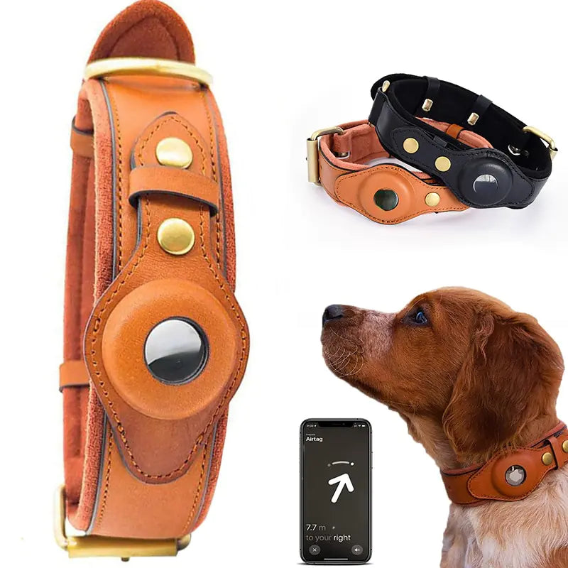 Premium Leather Anti-Lost Dog Collar โ Style, Comfort & Safety Combined ๐โจ