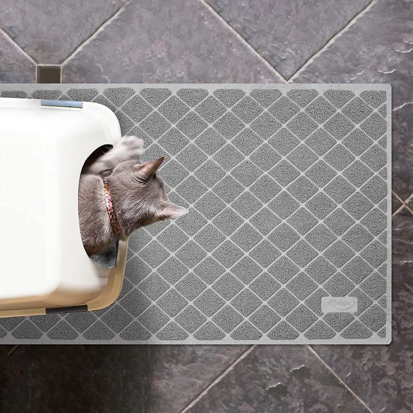 Premium Non-Slip Cat Litter Mat 🐾