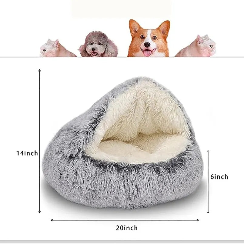 👉 Soft Plush Pet Bed – Cozy & Comfortable Sleep for Pets 🐾